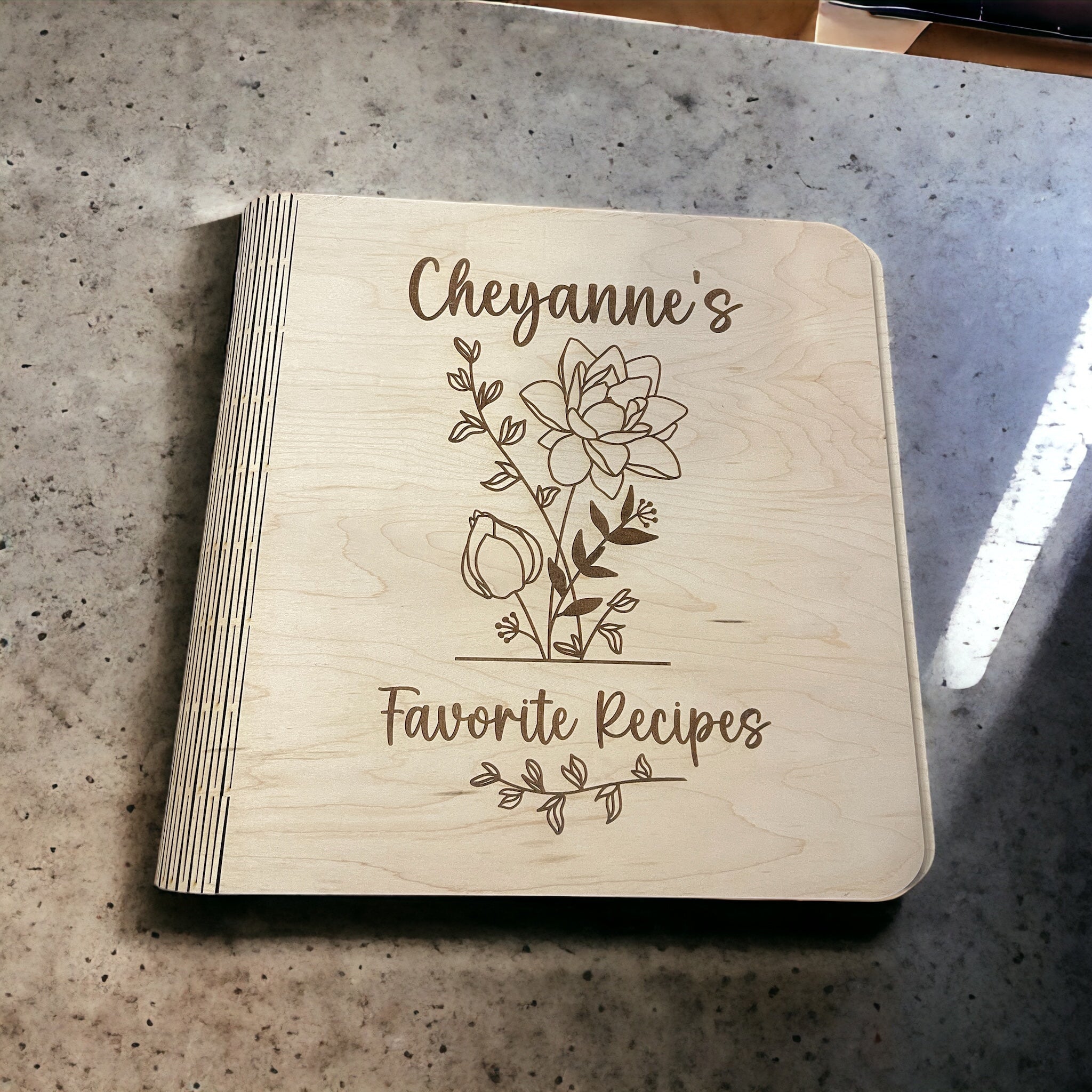 Personalized Recipe Book – Rustic Sign Design