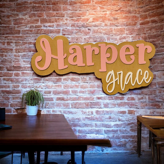 Large Wood Name Sign, Nursery Name Sign, girl name sign, boy name sign