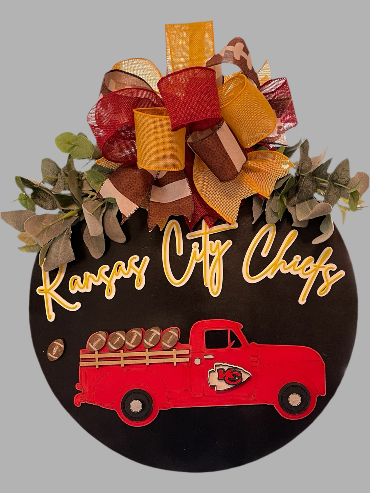 Kansas City Chiefs Vintage Truck Sign or Door Hanger