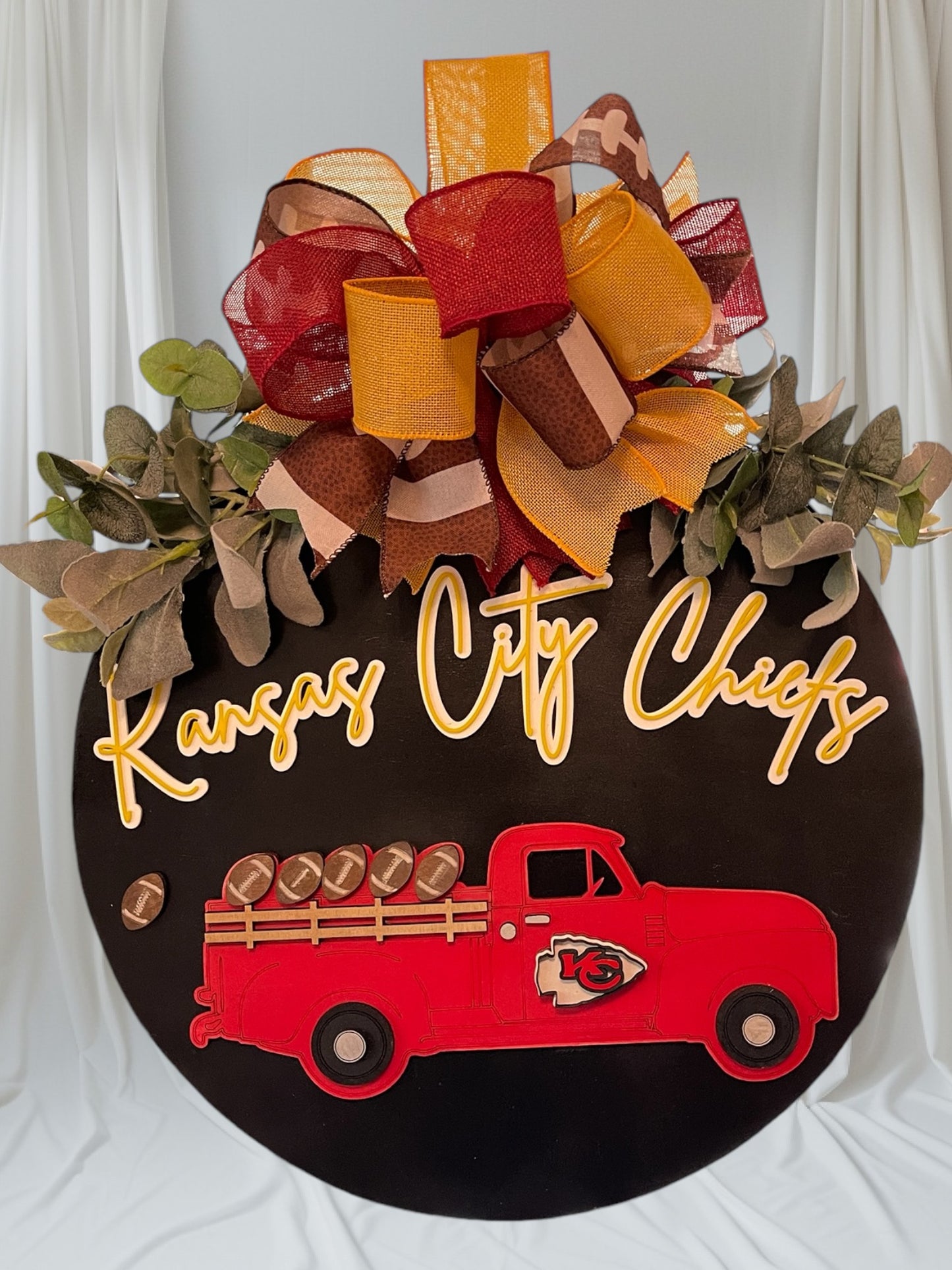 Kansas City Chiefs Vintage Truck Sign or Door Hanger