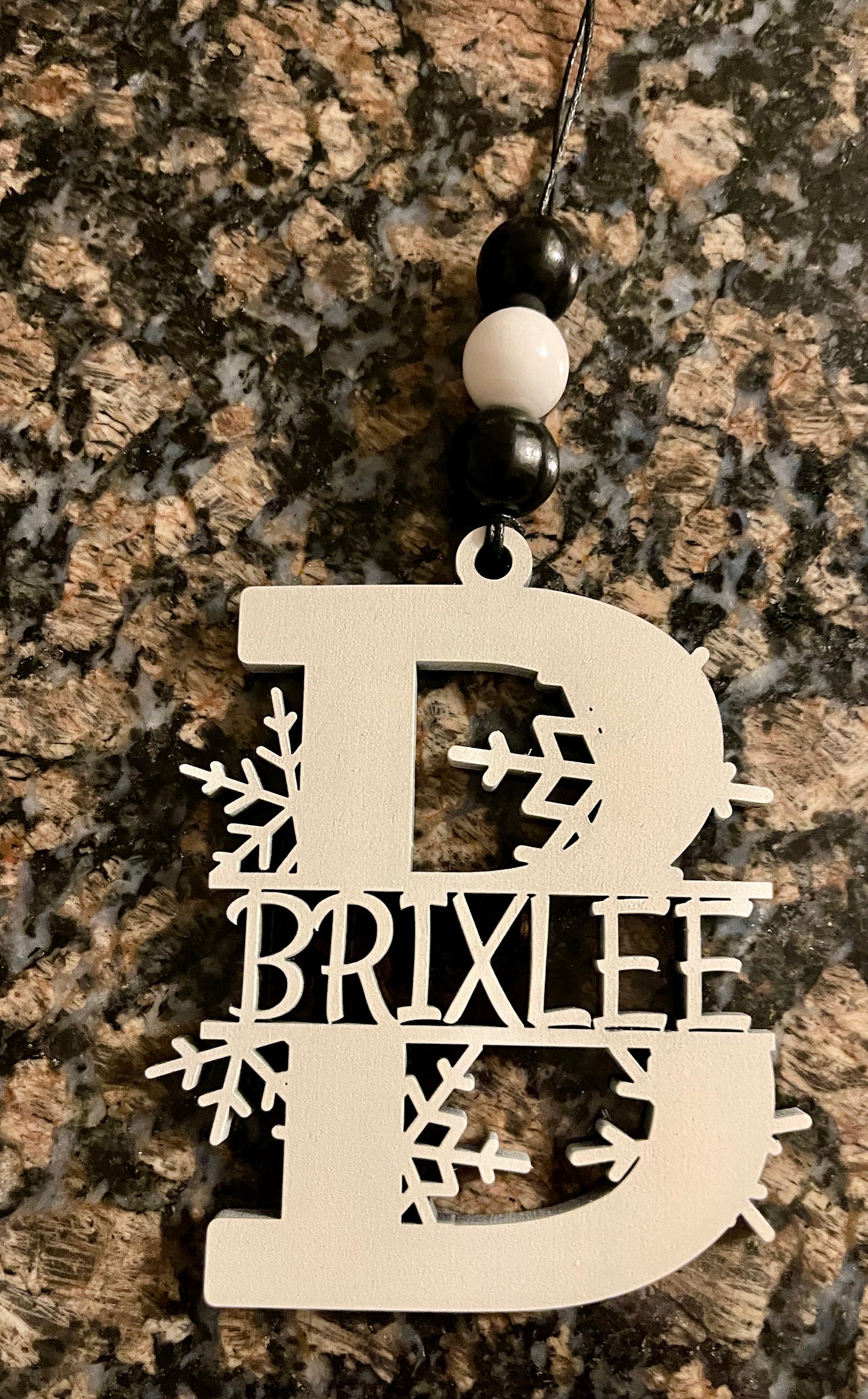 Christmas Initial and Name Snowflake Ornament