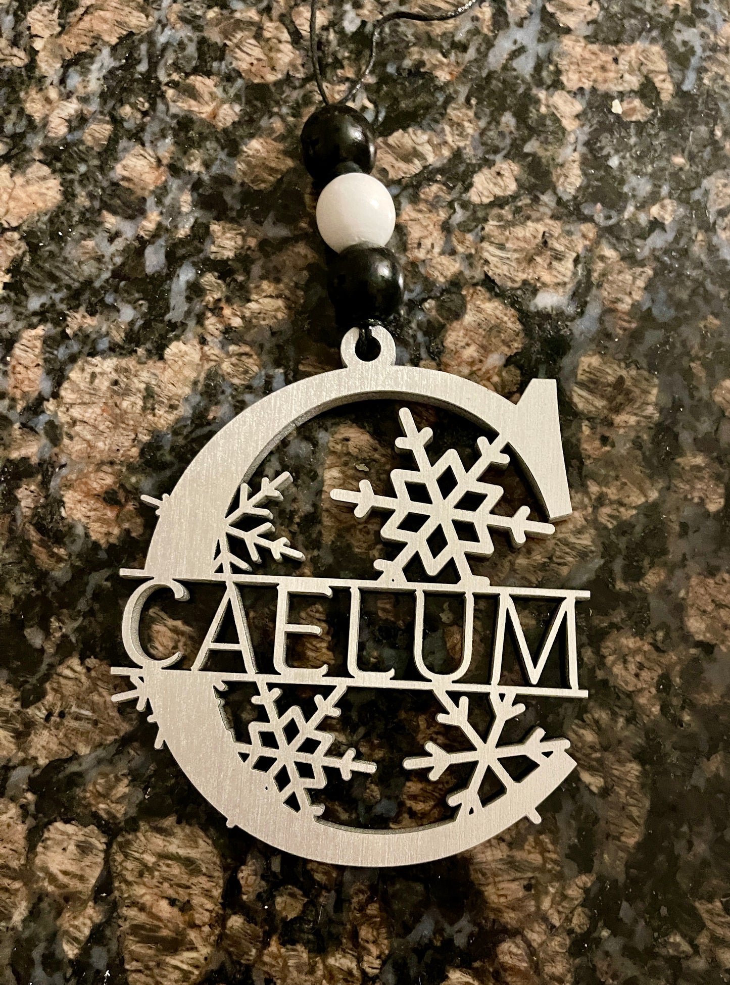 Christmas Initial and Name Snowflake Ornament