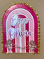 Pink Boho Arch Door or Room Sign