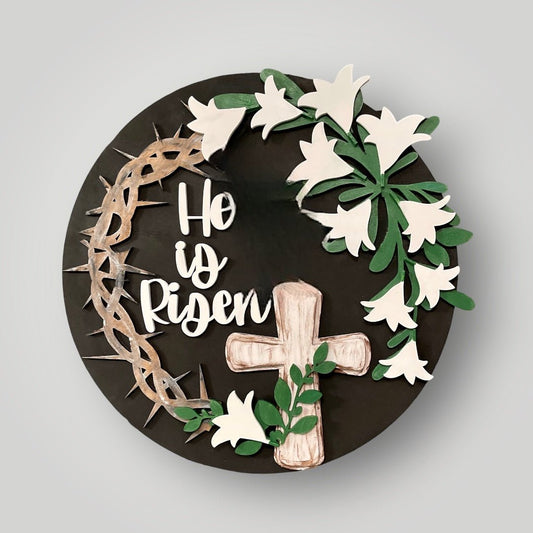 He is Risen Easter Sign