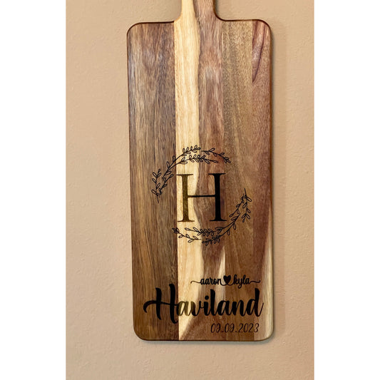 Monogram Name Charcuterie Board